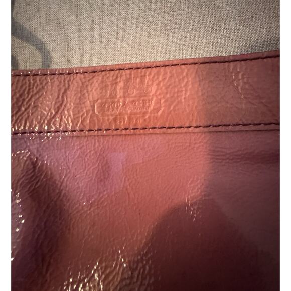 COACH Pink Patent Leather ZOE Hobo Handbag Top Handle Pouch Pebbled Purse #41869 - Picture 3 of 11